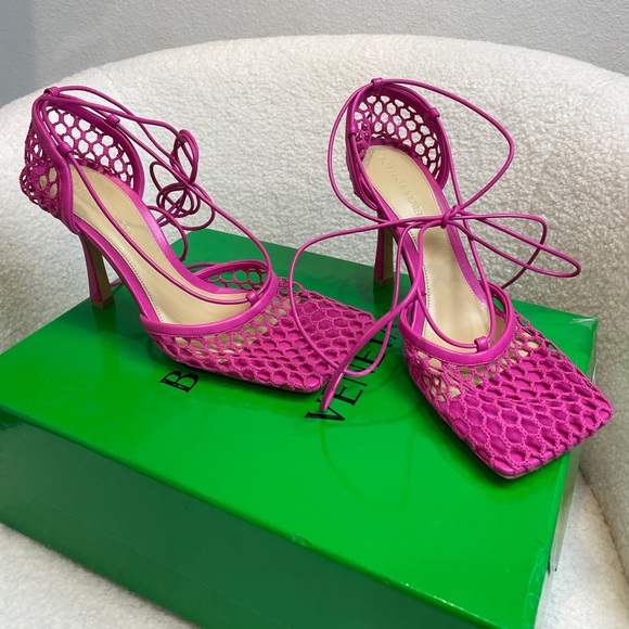 Bottega Veneta Shoes - Sold- Veneta Mesh Stretch Sandals 90